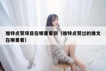 推特点赞项目在哪里看到（推特点赞过的推文在哪里看）