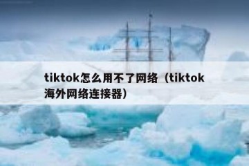 tiktok怎么用不了网络（tiktok海外网络连接器）