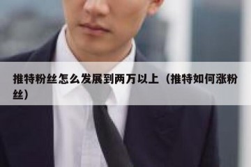 推特粉丝怎么发展到两万以上（推特如何涨粉丝）