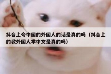 抖音上夸中国的外国人的话是真的吗（抖音上的教外国人学中文是真的吗）