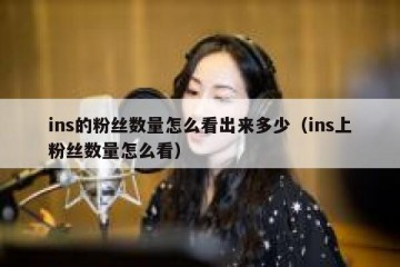 ins的粉丝数量怎么看出来多少（ins上粉丝数量怎么看）