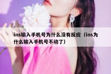 ins输入手机号为什么没有反应（ins为什么输入手机号不动了）