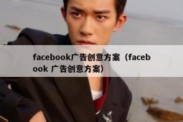 facebook广告创意方案（facebook 广告创意方案）