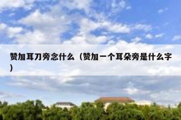 赞加耳刀旁念什么（赞加一个耳朵旁是什么字）
