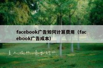 facebook广告如何计算费用（facebook广告成本）