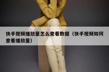 快手视频播放量怎么查看数据（快手视频如何查看播放量）
