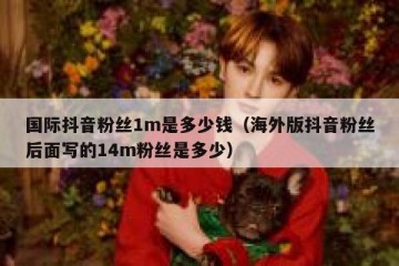 国际抖音粉丝1m是多少钱（海外版抖音粉丝后面写的14m粉丝是多少）