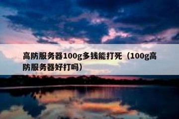 高防服务器100g多钱能打死（100g高防服务器好打吗）