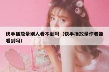 快手播放量别人看不到吗（快手播放量作者能看到吗）
