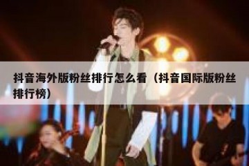 抖音海外版粉丝排行怎么看（抖音国际版粉丝排行榜）