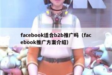 facebook适合b2b推广吗（facebook推广方案介绍）