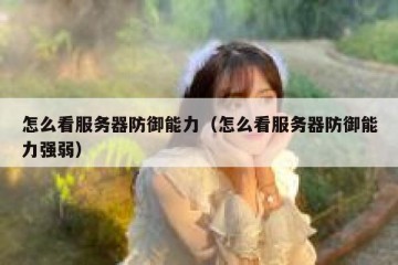 怎么看服务器防御能力（怎么看服务器防御能力强弱）