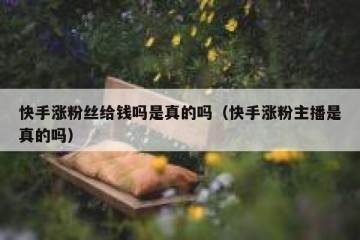 快手涨粉丝给钱吗是真的吗（快手涨粉主播是真的吗）