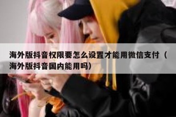 海外版抖音权限要怎么设置才能用微信支付（海外版抖音国内能用吗）