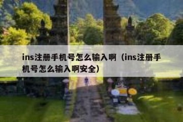 ins注册手机号怎么输入啊（ins注册手机号怎么输入啊安全）