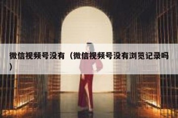 微信视频号没有（微信视频号没有浏览记录吗）