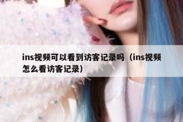 ins视频可以看到访客记录吗（ins视频怎么看访客记录）