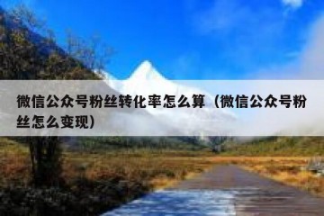 微信公众号粉丝转化率怎么算（微信公众号粉丝怎么变现）
