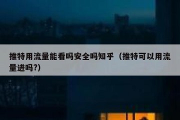 推特用流量能看吗安全吗知乎（推特可以用流量进吗?）