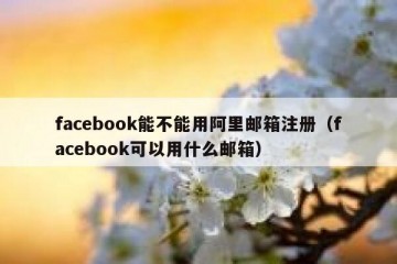 facebook能不能用阿里邮箱注册（facebook可以用什么邮箱）