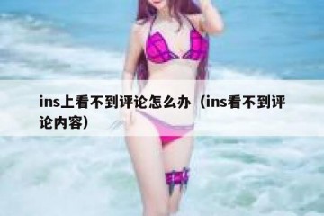 ins上看不到评论怎么办（ins看不到评论内容）