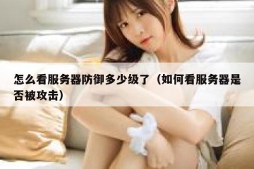 怎么看服务器防御多少级了（如何看服务器是否被攻击）