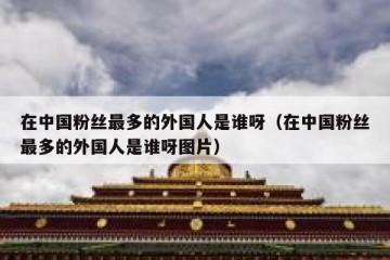 在中国粉丝最多的外国人是谁呀（在中国粉丝最多的外国人是谁呀图片）