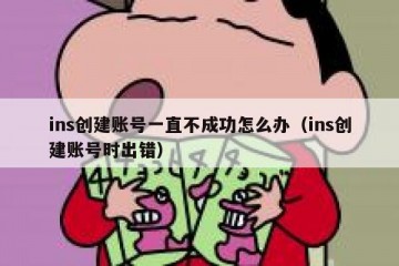 ins创建账号一直不成功怎么办（ins创建账号时出错）