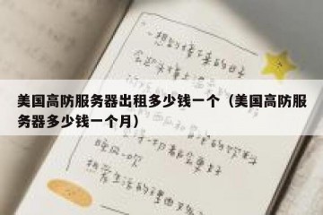 美国高防服务器出租多少钱一个（美国高防服务器多少钱一个月）