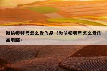 微信视频号怎么发作品（微信视频号怎么发作品电脑）