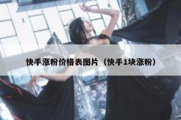 快手涨粉价格表图片（快手1块涨粉）