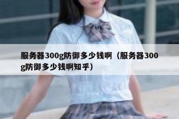 服务器300g防御多少钱啊（服务器300g防御多少钱啊知乎）