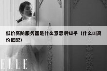 低价高防服务器是什么意思啊知乎（什么叫高价低配）