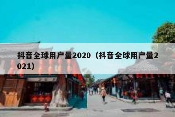 抖音全球用户量2020（抖音全球用户量2021）