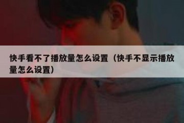 快手看不了播放量怎么设置（快手不显示播放量怎么设置）