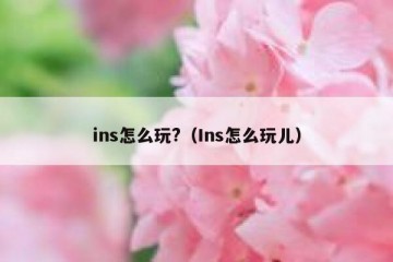 ins怎么玩?（Ins怎么玩儿）