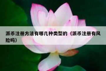 派币注册方法有哪几种类型的（派币注册有风险吗）