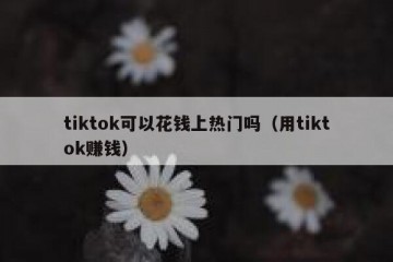 tiktok可以花钱上热门吗（用tiktok赚钱）