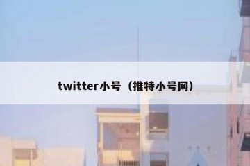 twitter小号（推特小号网）