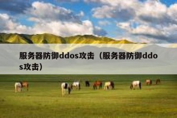 服务器防御ddos攻击（服务器防御ddos攻击）