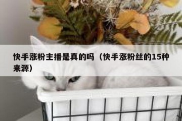 快手涨粉主播是真的吗（快手涨粉丝的15种来源）