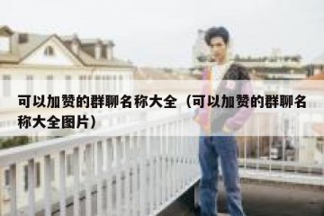 可以加赞的群聊名称大全（可以加赞的群聊名称大全图片）