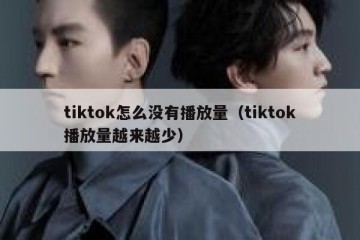 tiktok怎么没有播放量（tiktok播放量越来越少）
