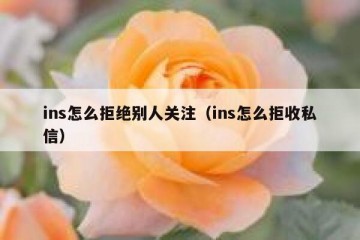 ins怎么拒绝别人关注（ins怎么拒收私信）
