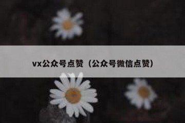 vx公众号点赞（公众号微信点赞）
