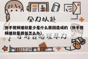 快手视频播放量少是什么原因造成的（快手视频播放量很低怎么办）