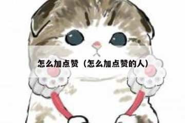 怎么加点赞（怎么加点赞的人）