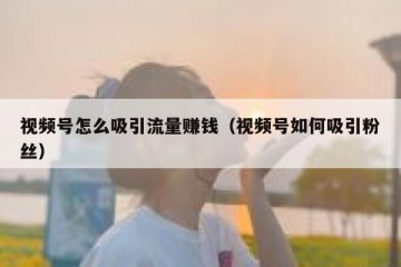 视频号怎么吸引流量赚钱（视频号如何吸引粉丝）