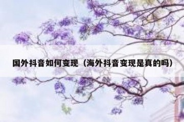 国外抖音如何变现（海外抖音变现是真的吗）