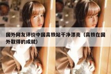 国外网友评价中国高铁站干净漂亮（高铁在国外取得的成就）